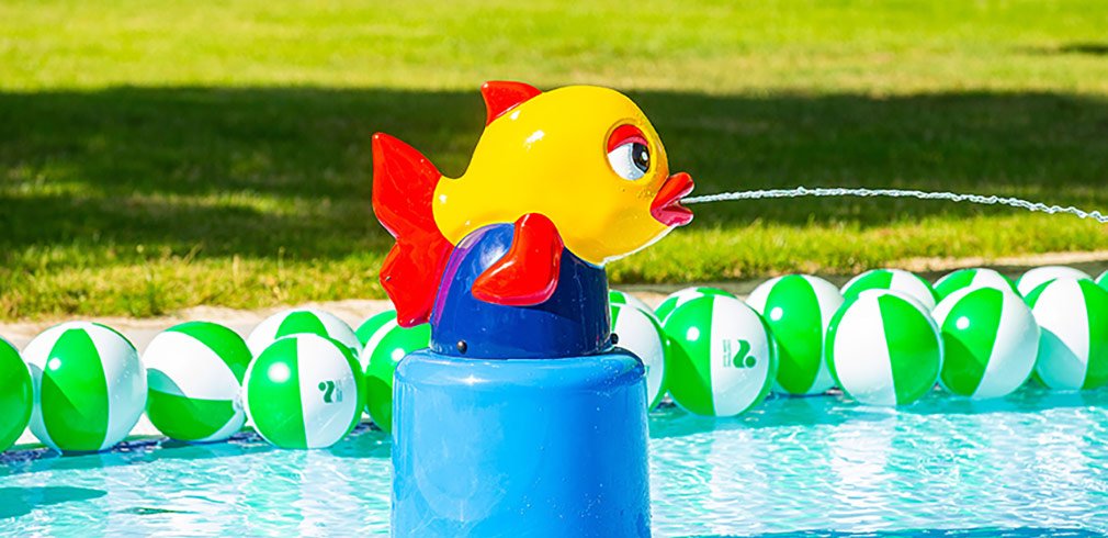 Ansicht vom Kinderbecken vom Freibad Selbachpark