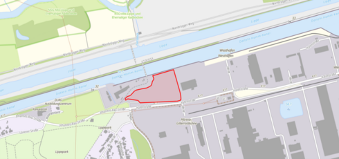 Karten des Grundstücks vom Hafen in Hamm