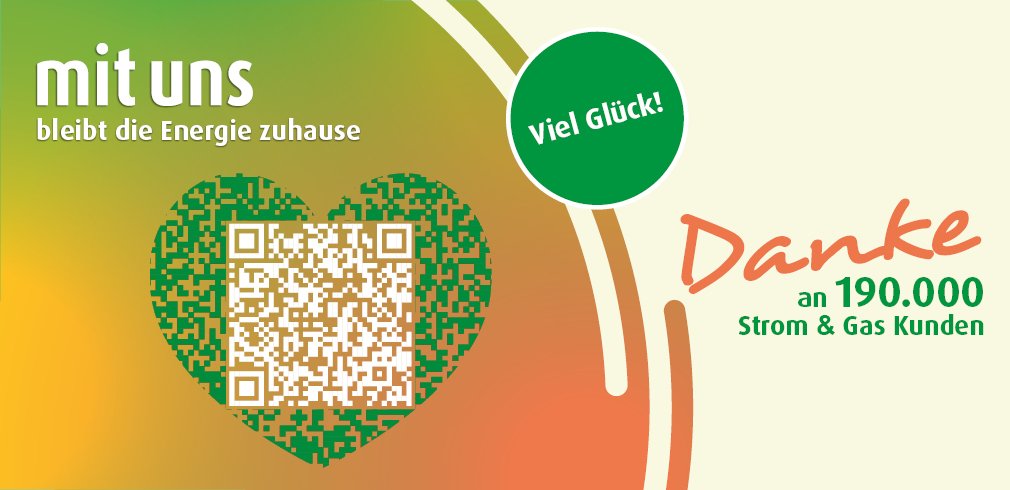 Das Bild zeigt einen QR-Code in Herzform
