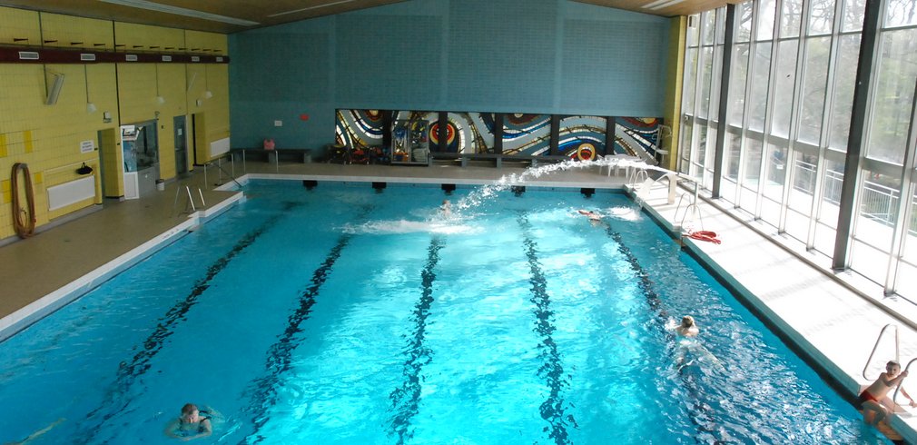 Innenansicht vom Sport-Aquarium in Bockum-Hövel