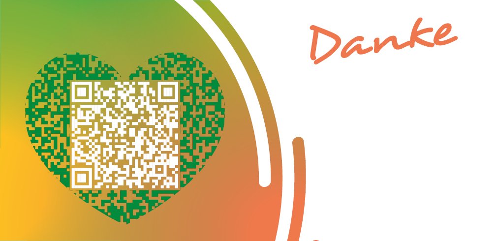 Das Bild zeigt einen QR-Code in Herzform