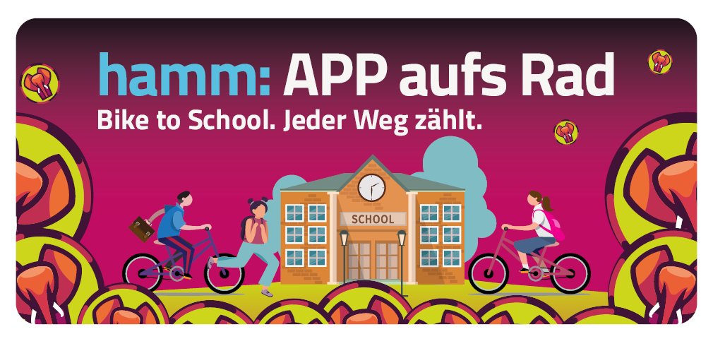Banner - Bike to School Wettbewerb - hamm: App aufs Rad