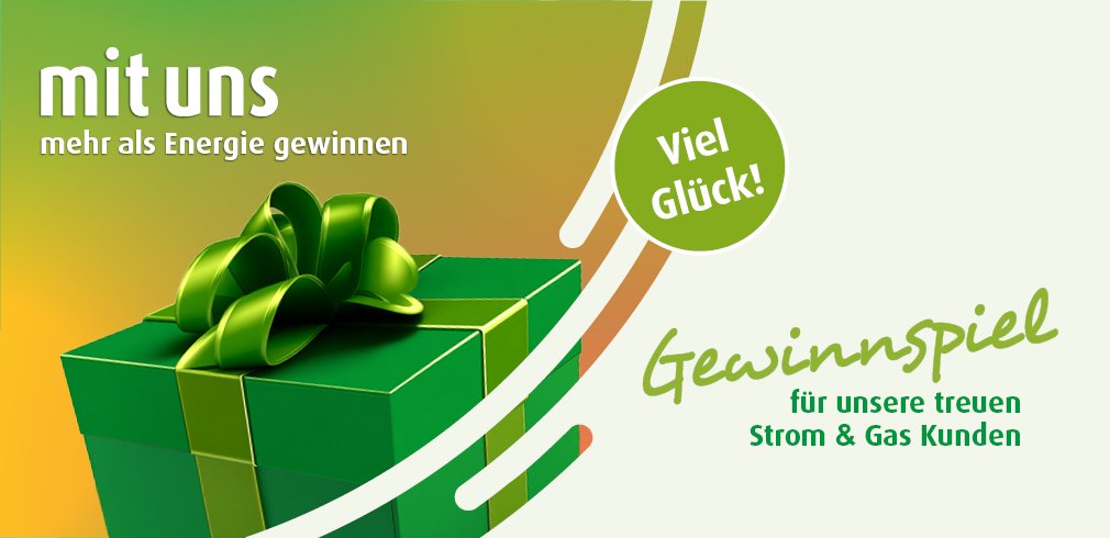 Das Bild zeigt eine geschlossene Geschenkebox und weist auf das Gewinnspiel hin